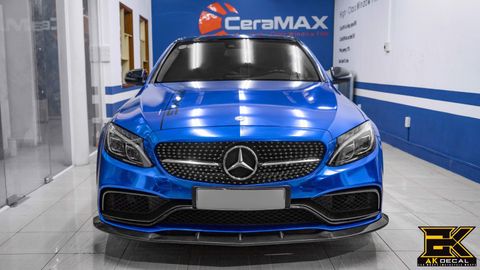 MERCEDES C250 - 01 WRAP BLUE CANDY