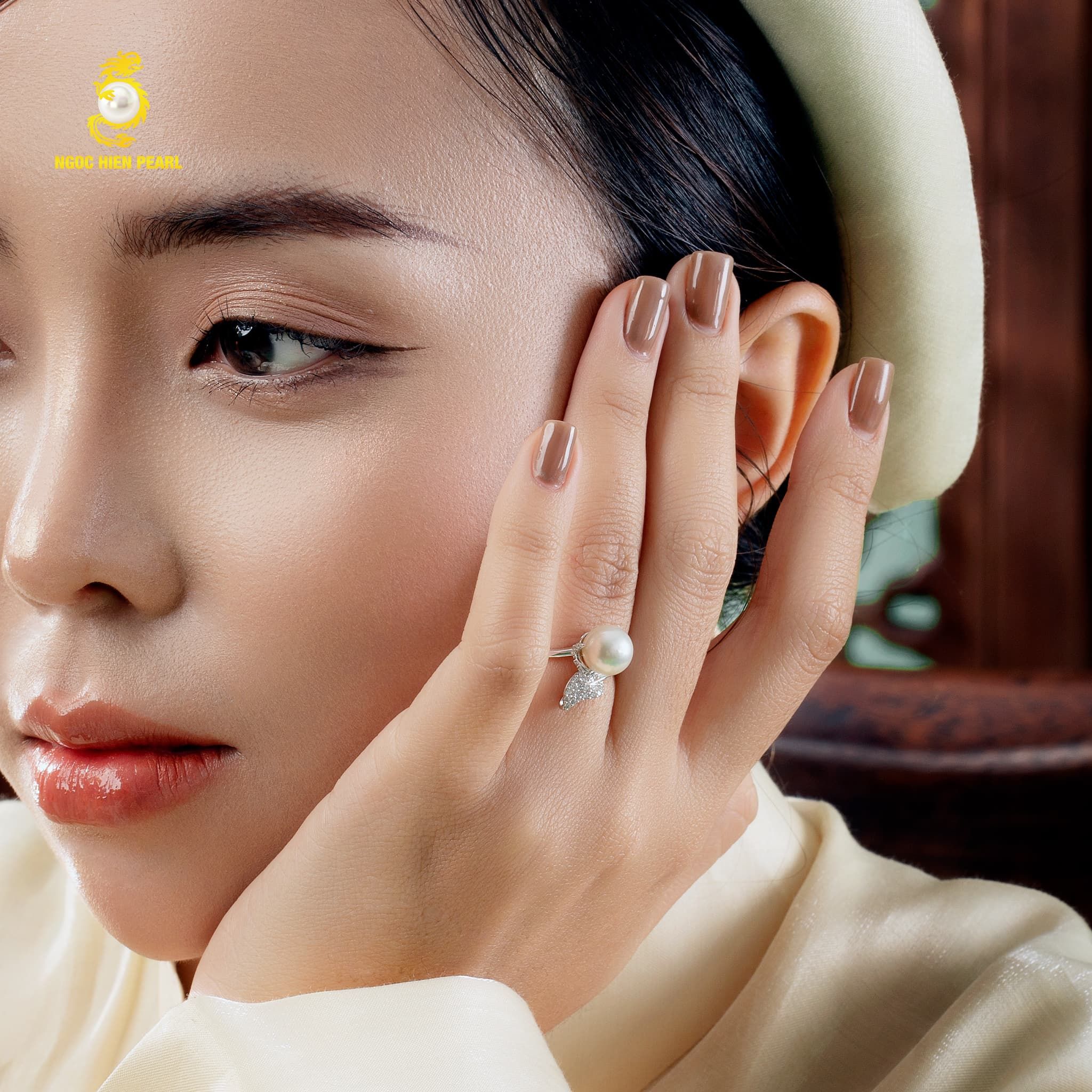Nhẫn ngọc trai Akoya 4A GR0504