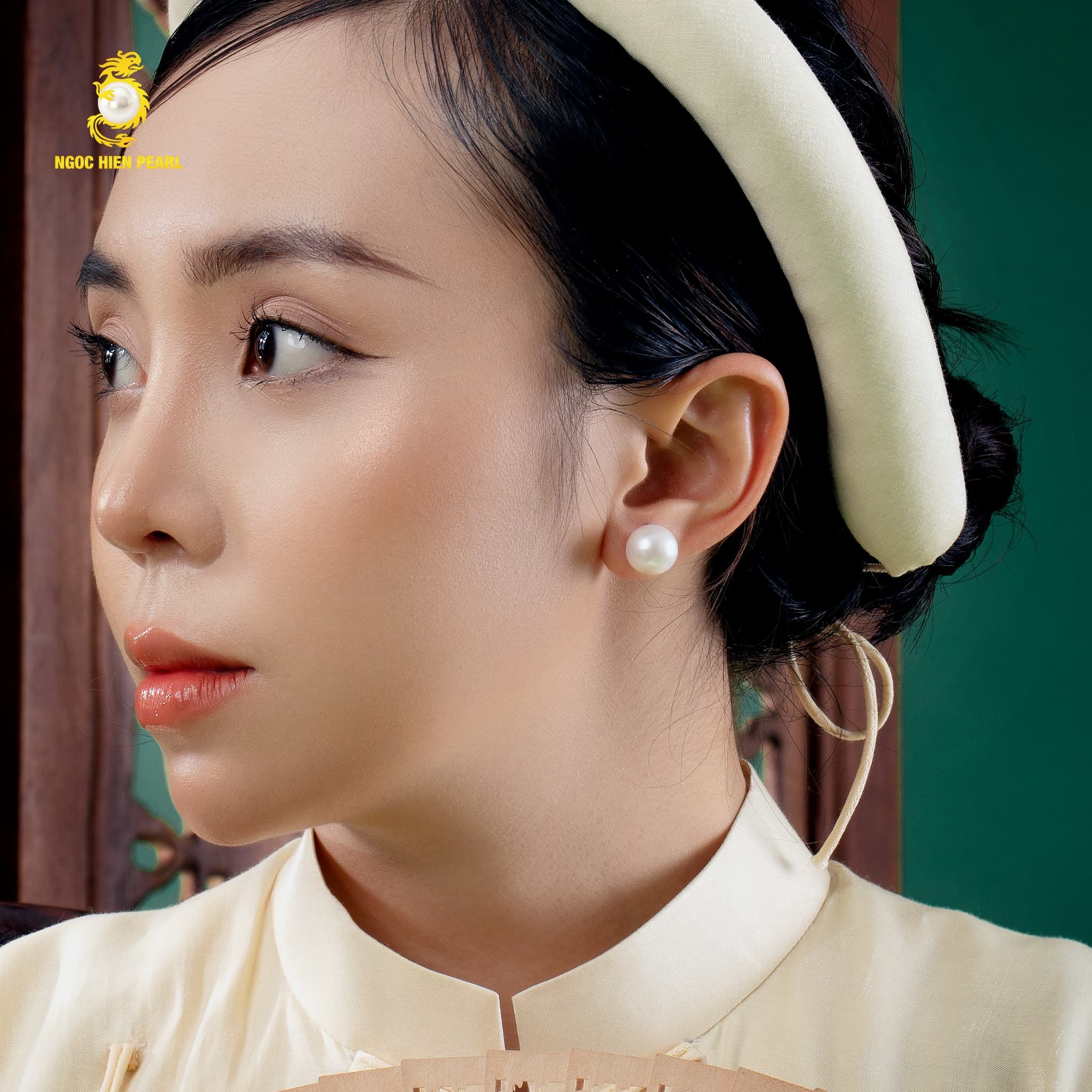 Bông tai ngọc trai Freshwater kết hợp bạc 925 SSE000