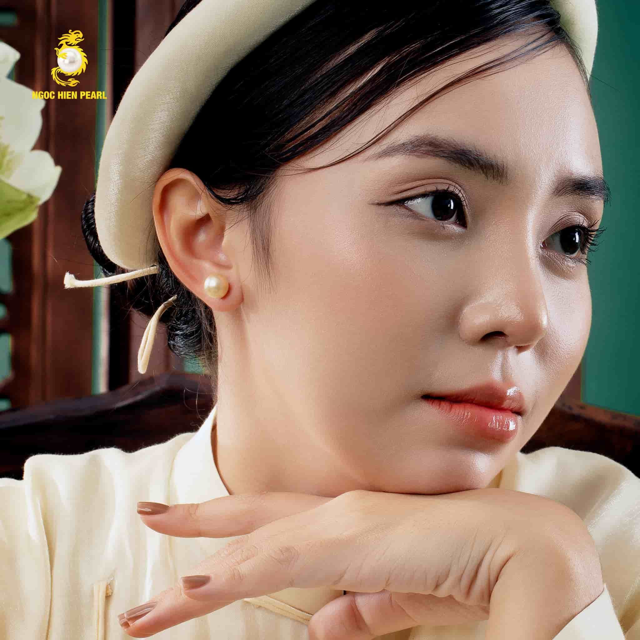 Bông tai ngọc trai Southsea kết hợp bạc 925 SSE000