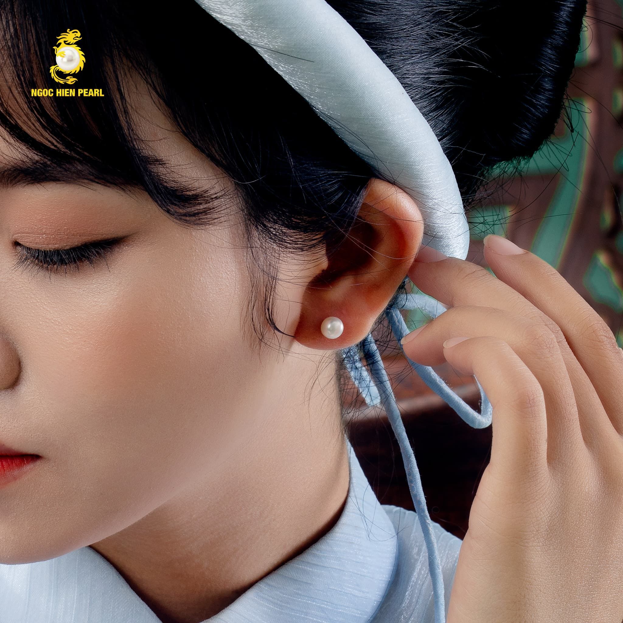Bông tai ngọc trai Freshwater kết hợp bạc 925 SSE000