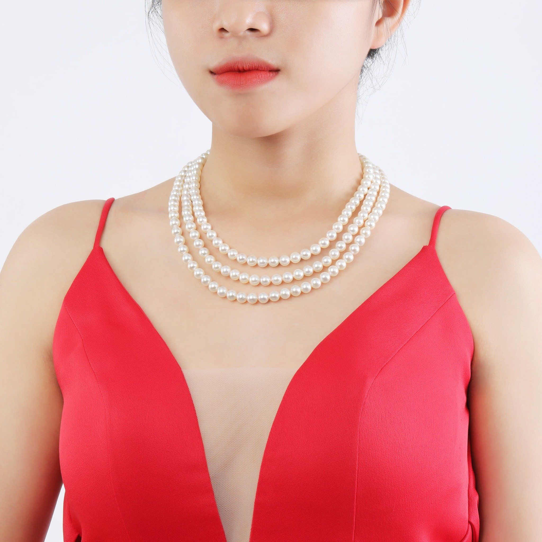 Chuỗi cổ ngọc trai Akoya 3A NT0010