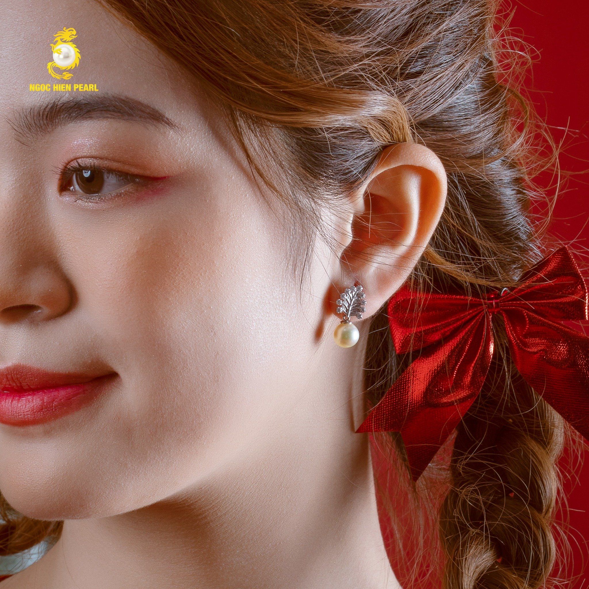 Bông tai ngọc trai Akoya GDE347