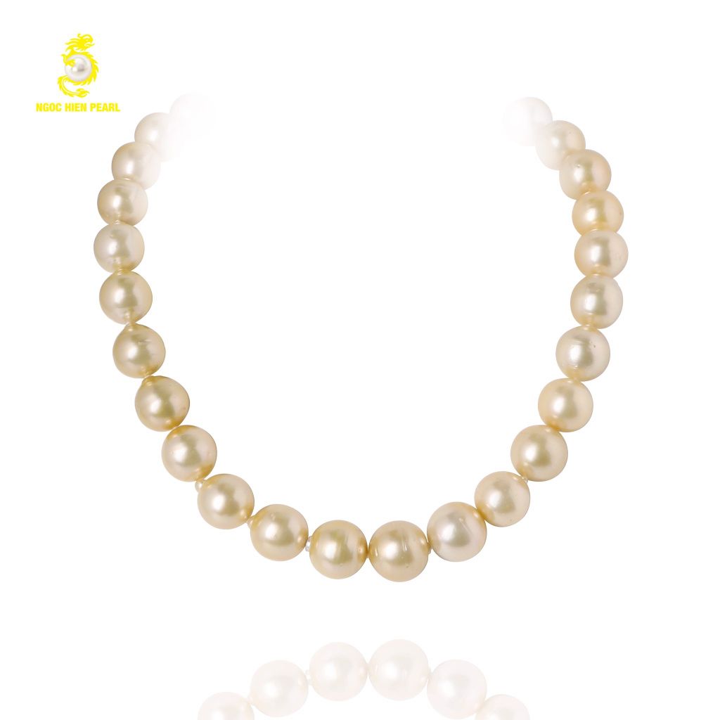 Chuỗi cổ ngọc trai Southsea 4A NSSP02, 29 viên size 12 - 15.2mm