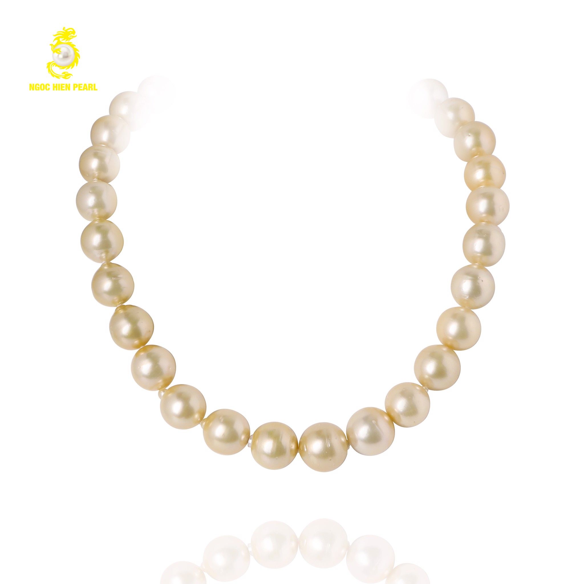 Chuỗi cổ ngọc trai Southsea 4A NSSP02, 29 viên size 12 - 15.2mm