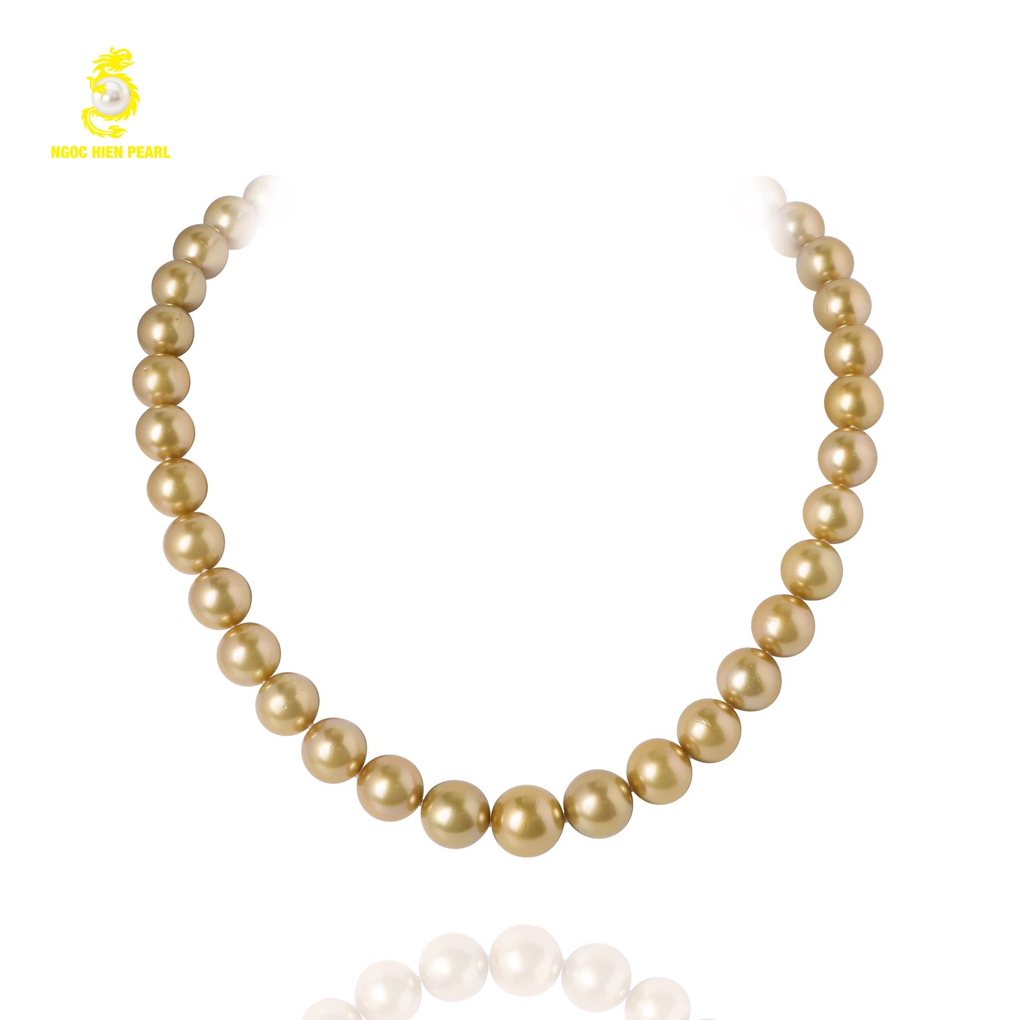 Chuỗi cổ ngọc trai Southsea 4A NSSP02, 37 viên size 10 - 15mm