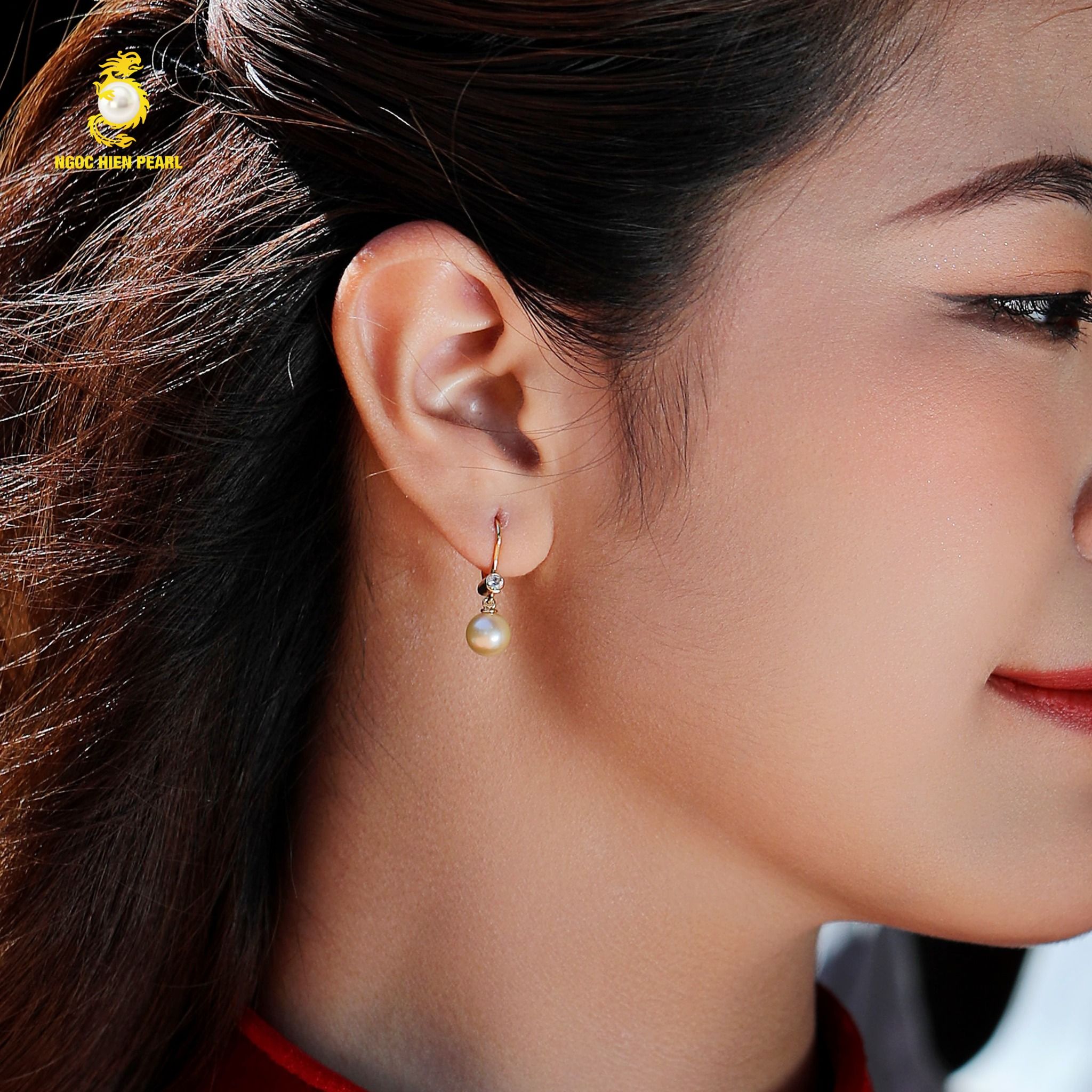 Bông tai ngọc trai Akoya GDES35