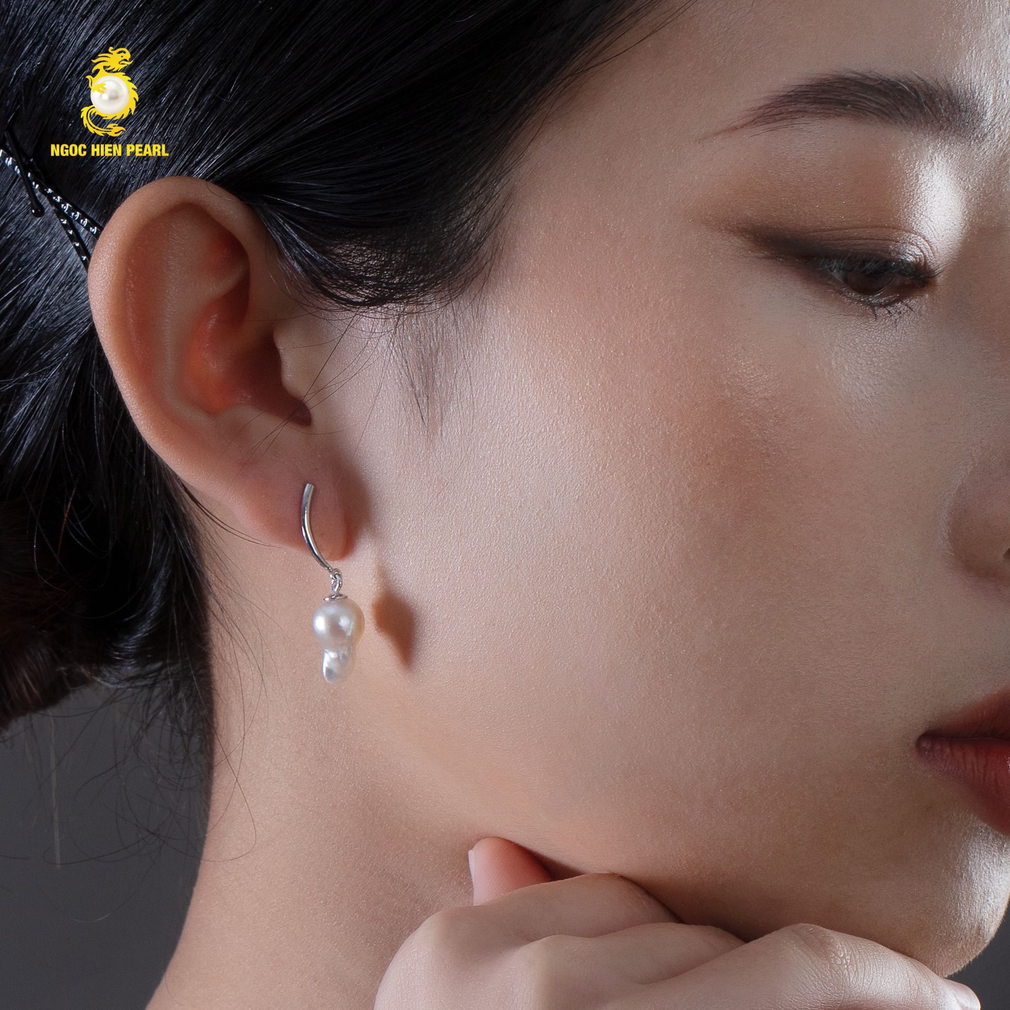 Bông tai ngọc trai Baroque SDE010