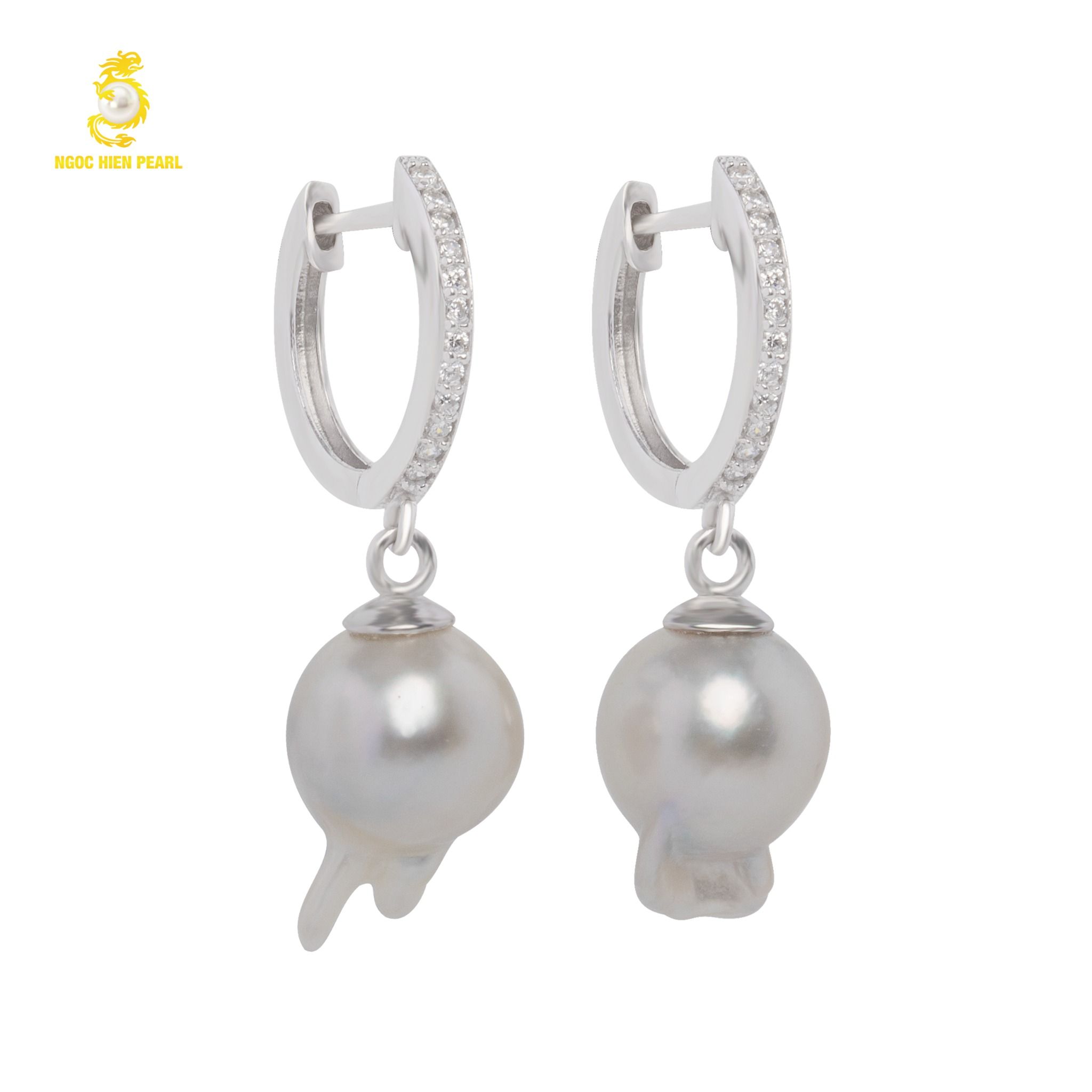 Bông tai ngọc trai Baroque SDE177