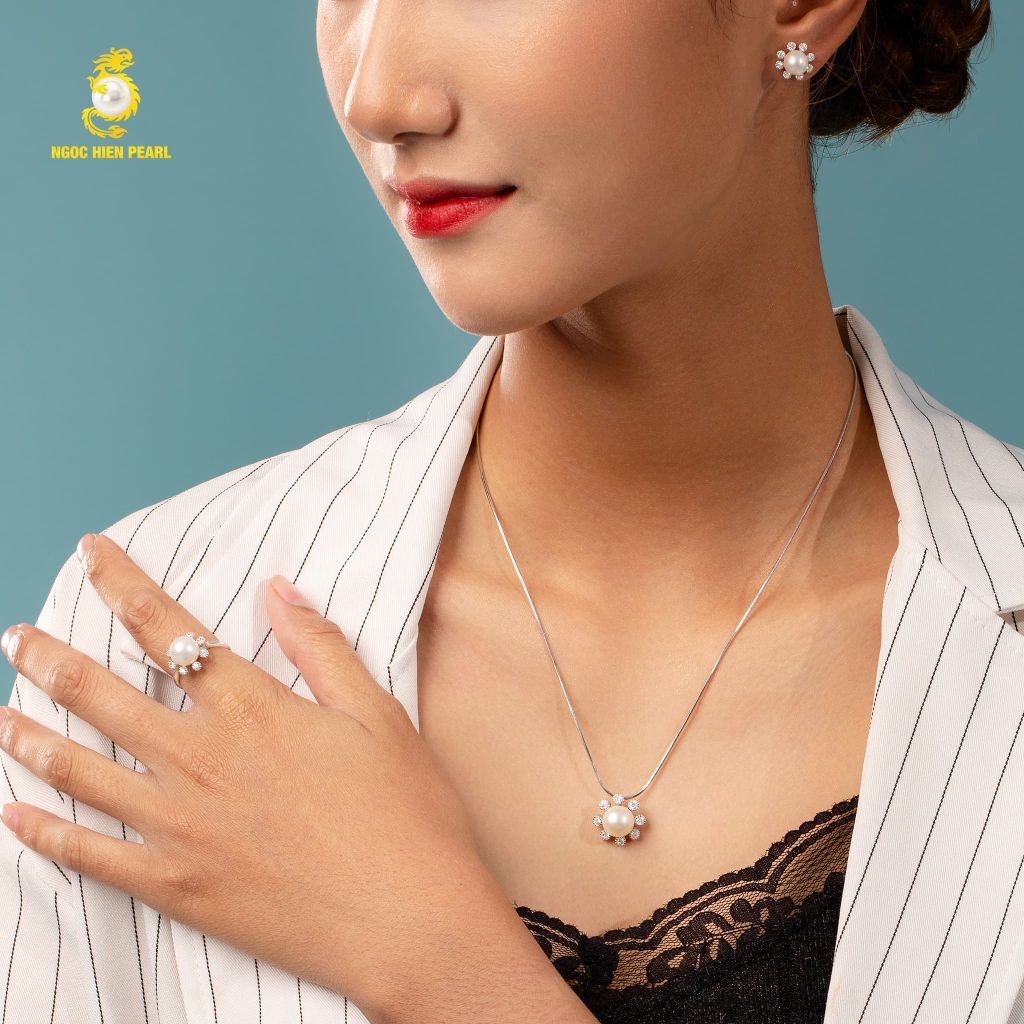 Bộ trang sức ngọc trai Freshwater SS0919