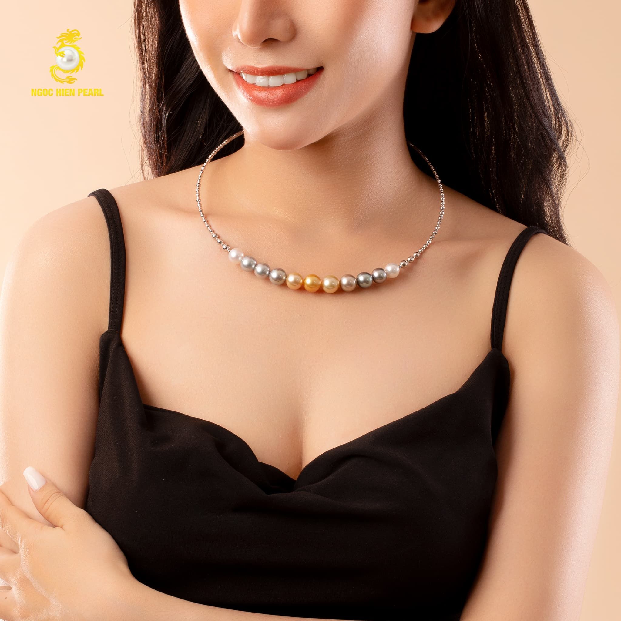 Kiềng ngọc trai thiết kế GDC030