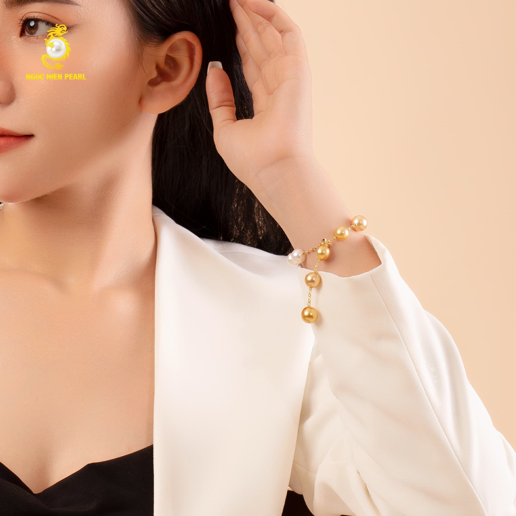 Vòng tay ngọc trai thiết kế GDB006