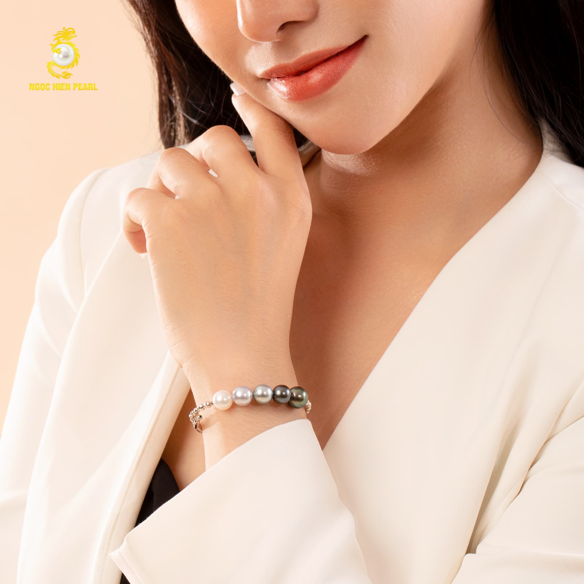 Vòng tay ngọc trai thiết kế GDB025