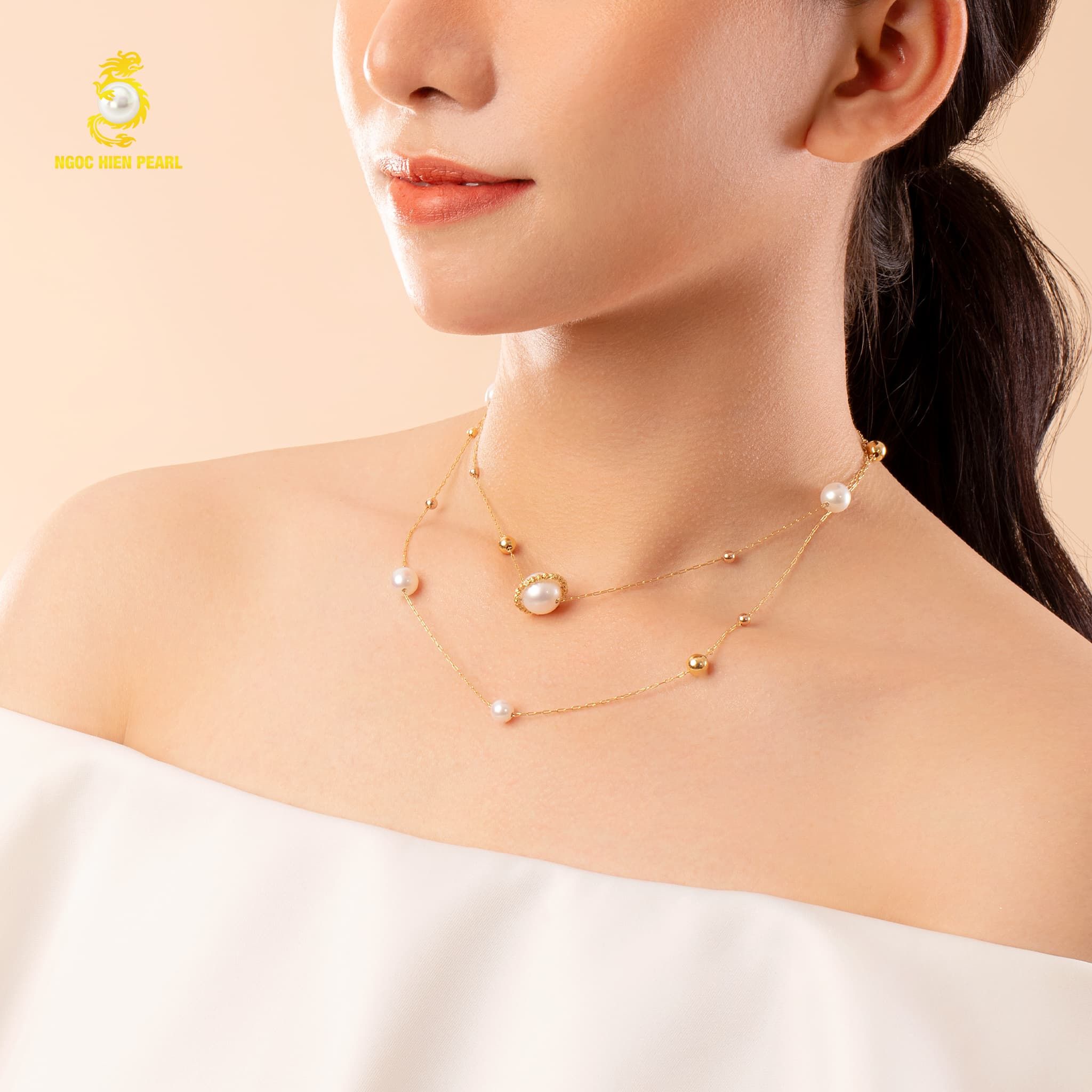Dây chuyền ngọc trai thiết kế GDC124