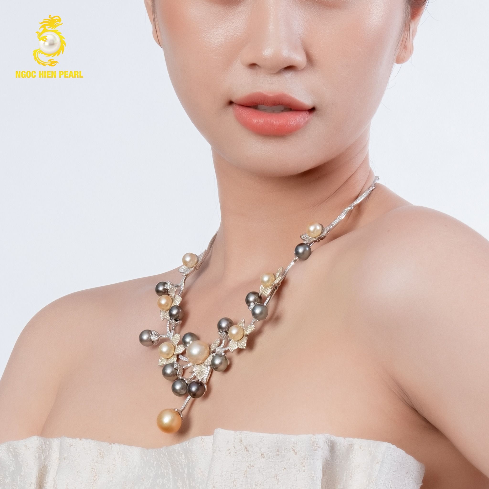 Kiềng ngọc trai thiết kế GDC098