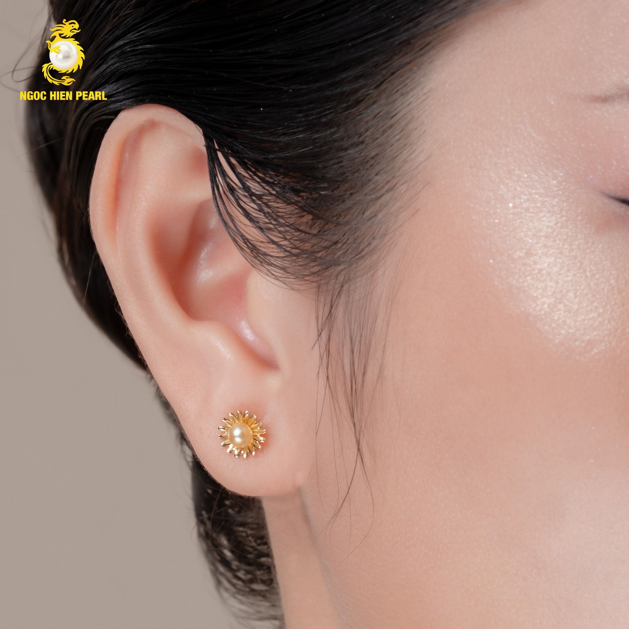 Bông tai ngọc trai tự nhiên GCE111