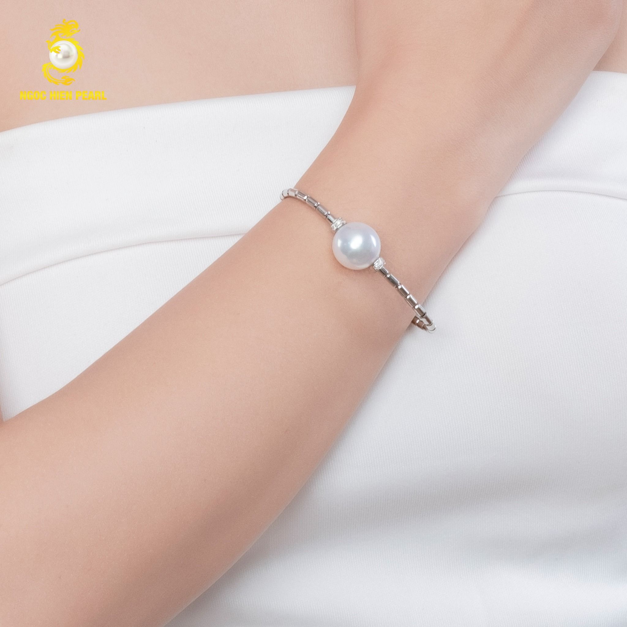 Vòng tay ngọc trai thiết kế GDB040