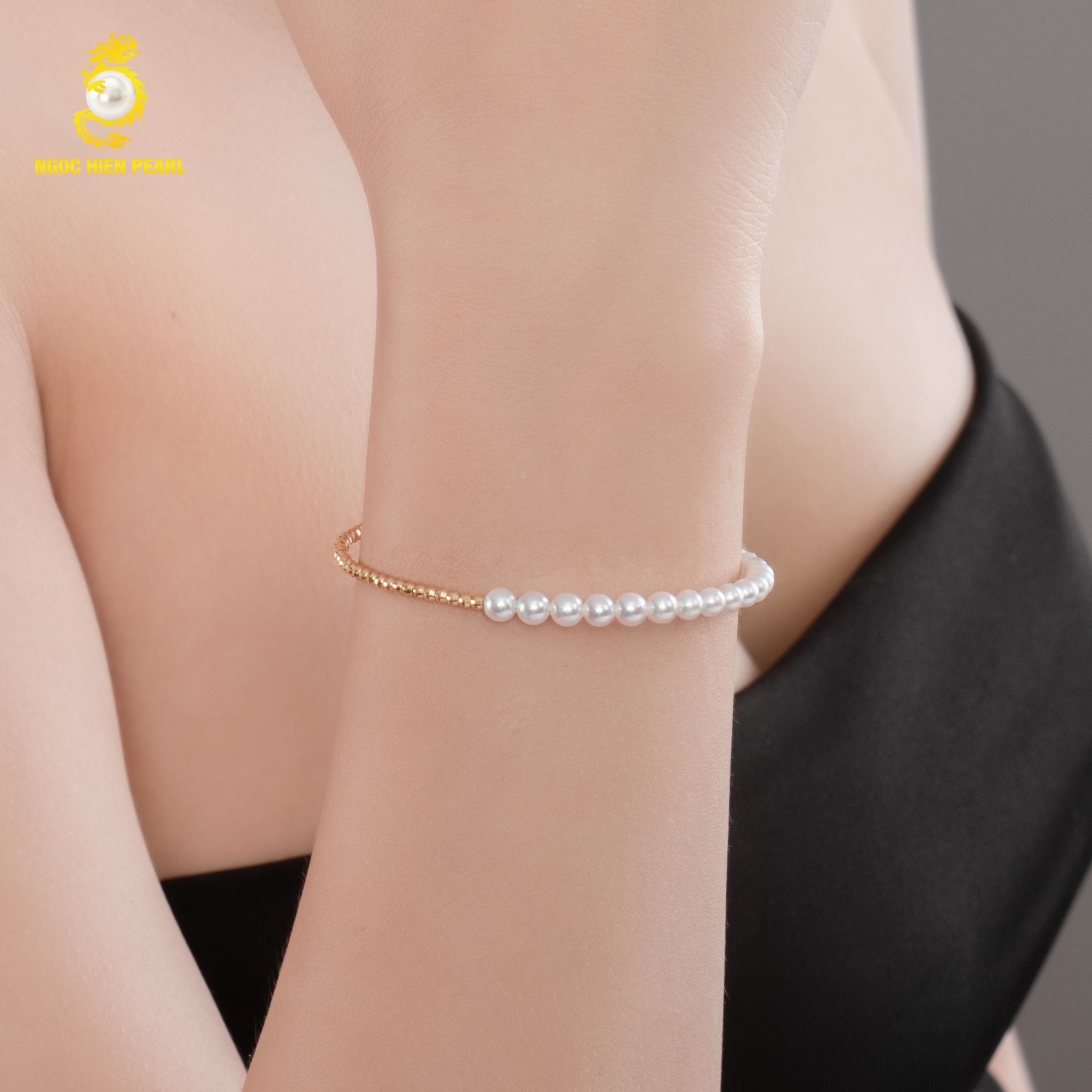 Vòng tay ngọc trai thiết kế GDB060