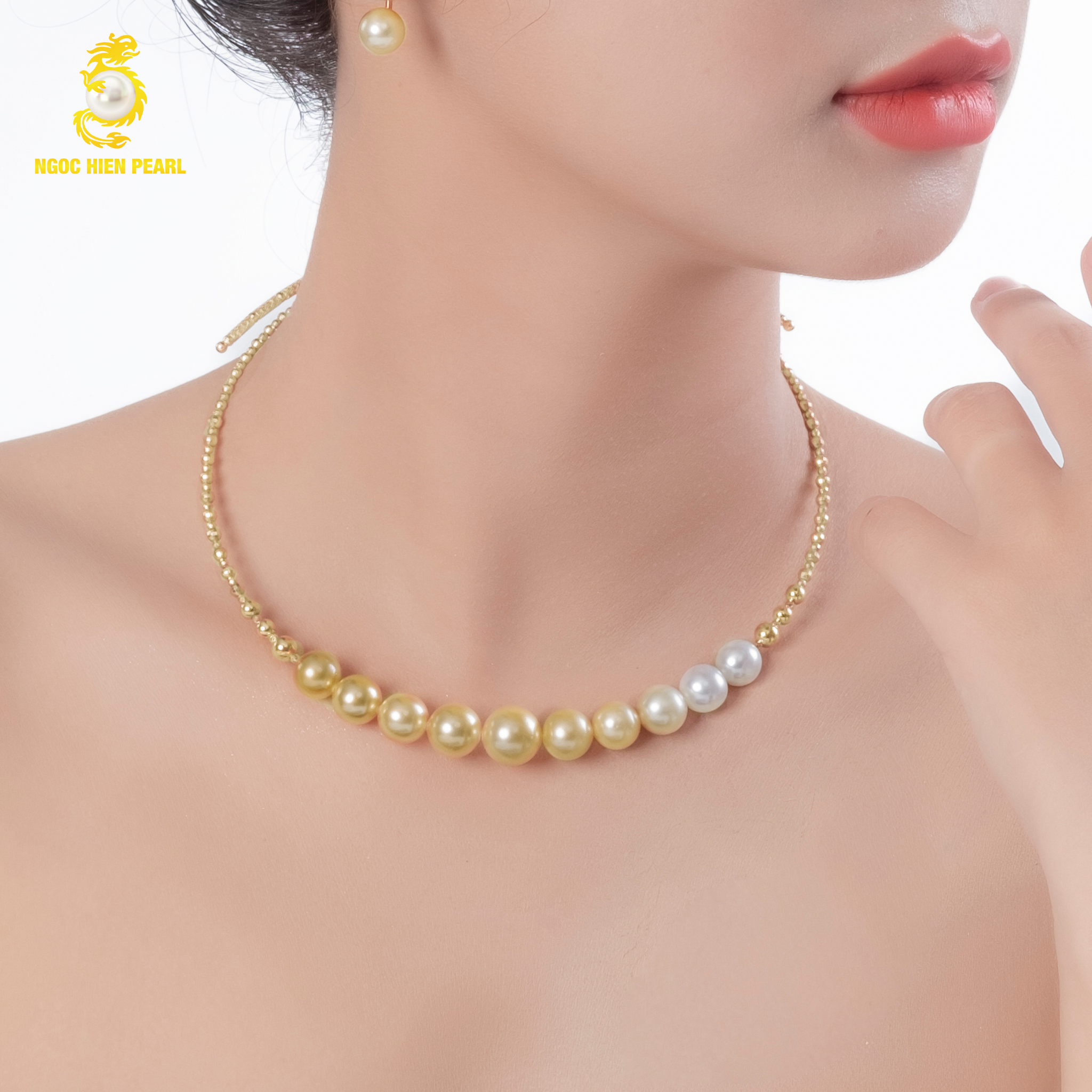 Kiềng ngọc trai thiết kế GDC030
