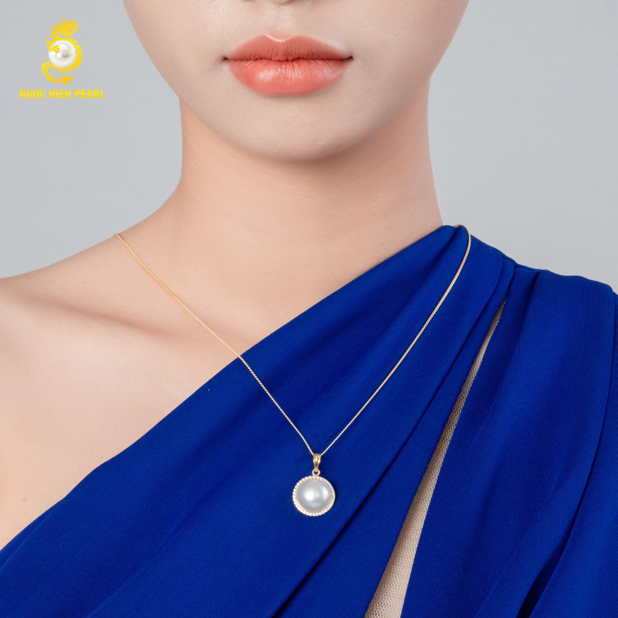 Mặt dây chuyền ngọc trai cấy trên vỏ GPP006
