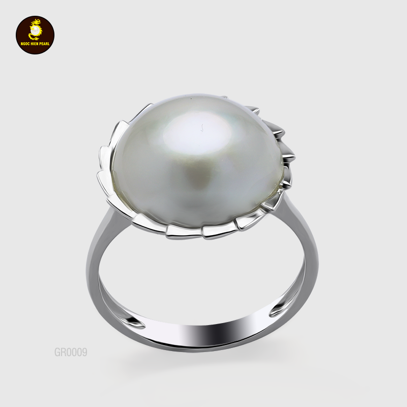 Nhẫn ngọc trai Cấy Trên Vỏ GRP
