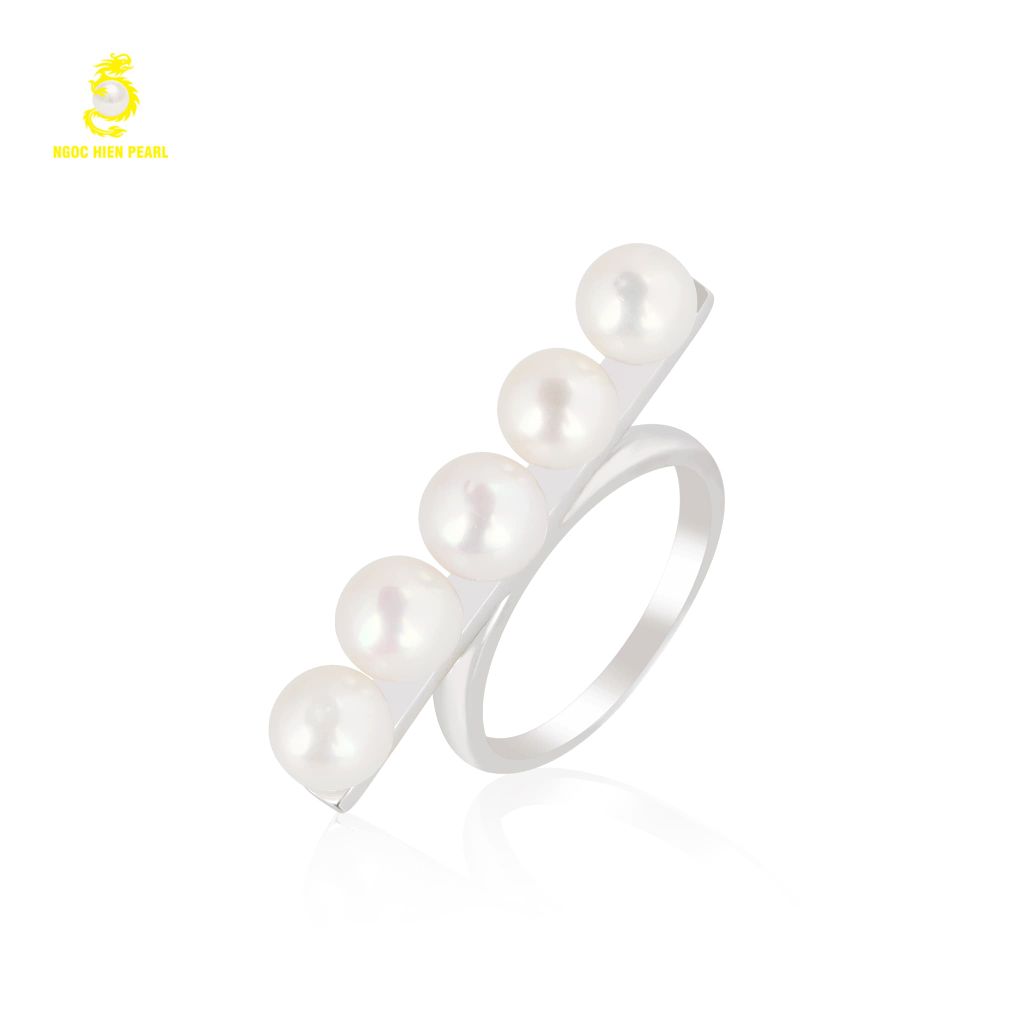 Nhẫn ngọc trai Freshwater kết hợp bạc 925 OR0001