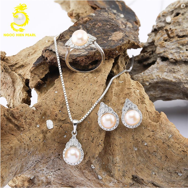 Bộ trang sức ngọc trai Freshwater SS0SLO