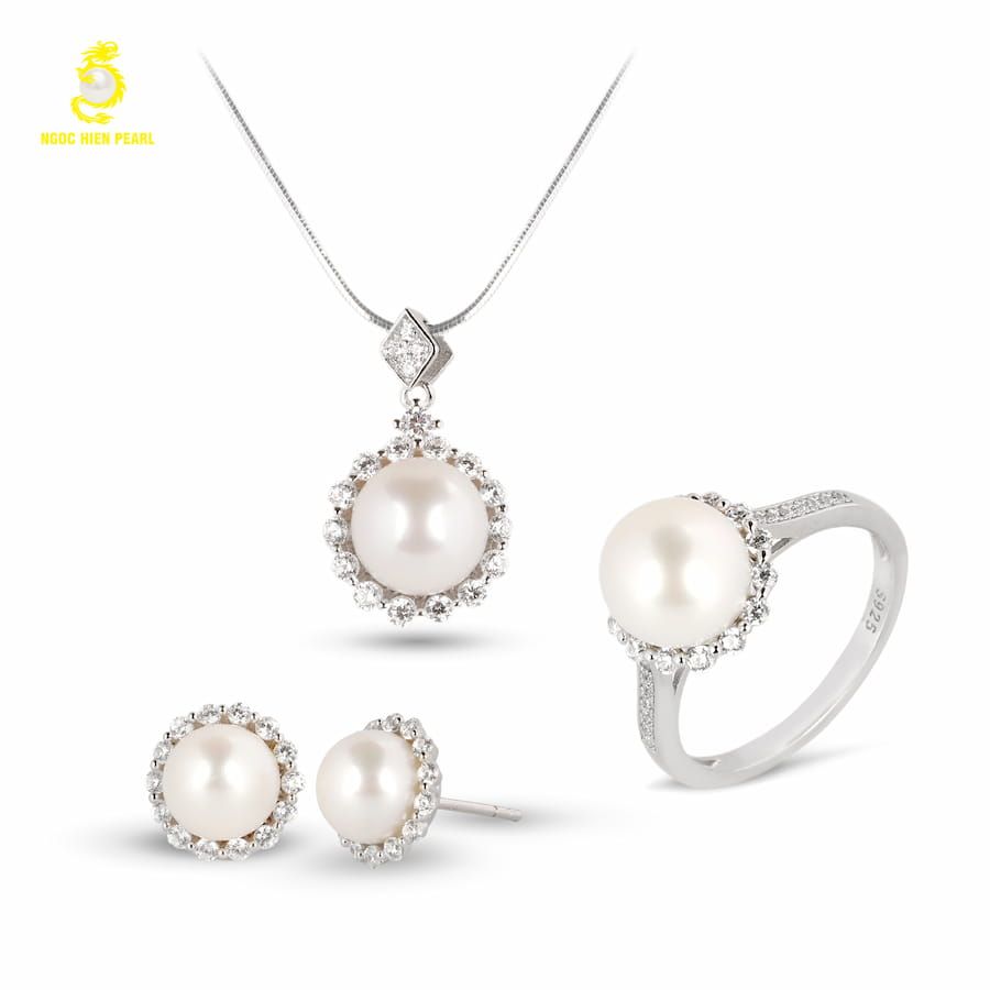 Bộ trang sức ngọc trai Freshwater SS0917
