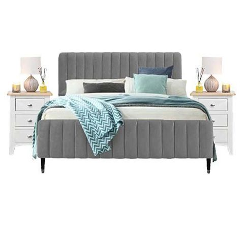 ANGELA BLUSH BED GREY 1.8