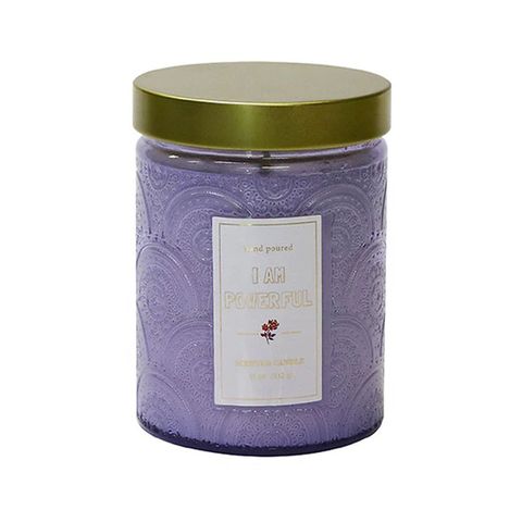 NẾN CỐC VALENTINE' DAY PURPLE CANDLE GLASS-I AM POWERFUL 11OZ