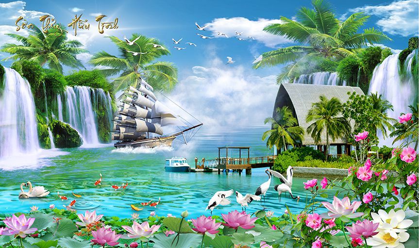  TRANH 3D PHONG THỦY THUẬN BƯỜM 