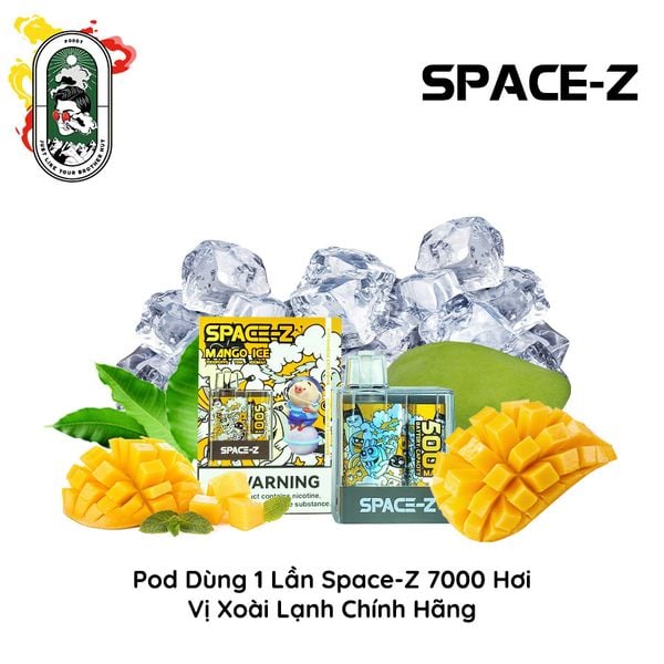 Pod Dùng 1 Lần Space Z 7000 hơi Xoài Lạnh Chính Hãng