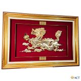 Quà tặng tranh Rồng Phú Quý dát vàng 24k ACT GOLD ISO 9001:2015