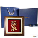 Quà tặng Tranh Chữ Phát Lộc dát vàng 24k ACT GOLD ISO 9001:2015