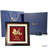 Quà tặng Tranh Chữ Đắc dát vàng 24k ACT GOLD ISO 9001:2015