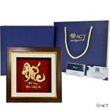 Quà tặng Tranh Chữ Đức dát vàng 24k ACT GOLD ISO 9001:2015