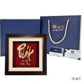 Quà tặng Tranh Chữ Phát dát vàng 24k ACT GOLD ISO 9001:2015