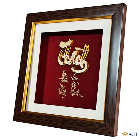 Quà tặng Tranh Chữ Thành dát vàng 24k ACT GOLD ISO 9001:2015