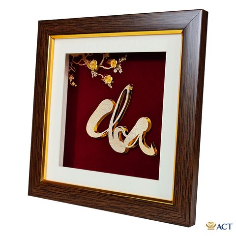 Quà tặng Tranh Chữ Cha dát vàng 24k ACT GOLD ISO 9001:2015