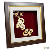 Quà tặng Tranh Chữ Ân Sư dát vàng 24k ACT GOLD ISO 9001:2015