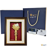 Tranh Bó Hoa Hồng dát vàng 24k ACT GOLD ISO 9001:2015