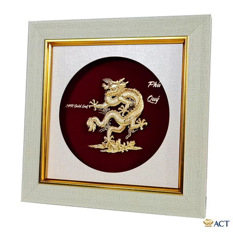 Tranh Rồng Phú Quý dát vàng 24k ACT GOLD ISO 9001:2015