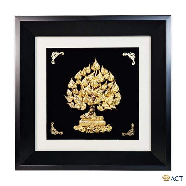 Quà tặng Tranh Cây Bồ Đề dát vàng 24k ACT GOLD ISO 9001:2015