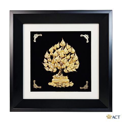 Quà tặng Tranh Cây Bồ Đề dát vàng 24k ACT GOLD ISO 9001:2015