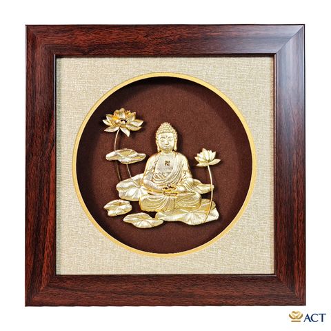 Tranh Đức Phật A Di Đà dát vàng 24k ACT GOLD ISO 9001:2015