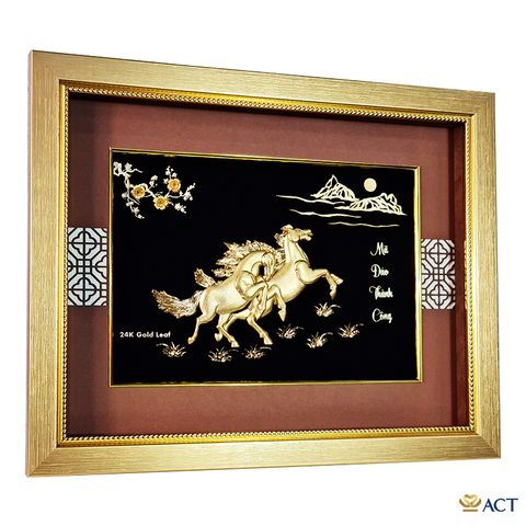 Tranh Song Mã dát vàng 24k ACT GOLD ISO 9001:2015 (Mẫu 2)