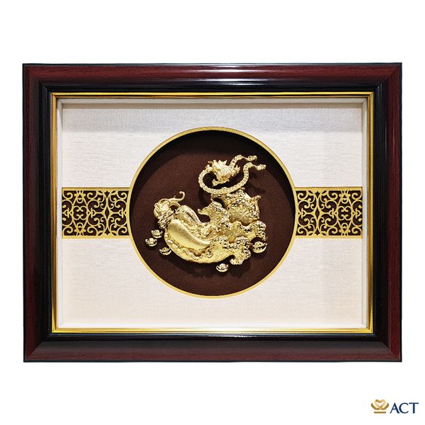 Quà tặng Tranh Bắp cải Tài Lộc dát vàng 24k ACT GOLD ISO 9001:2015