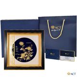 Quà tặng Tranh Hoa Cúc dát vàng 24k ACT GOLD ISO 9001:2015
