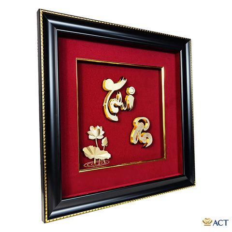 Quà tặng Tranh Chữ Tri Ân dát vàng 24k ACT GOLD ISO 9001:2015