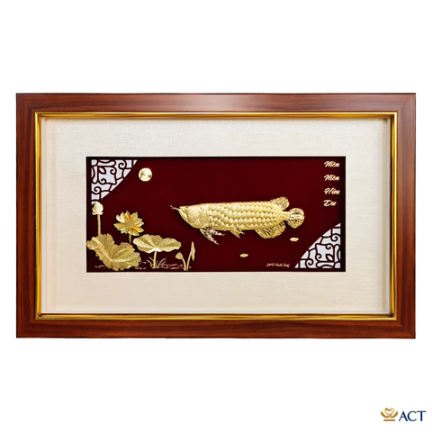 Tranh Cá Rồng dát vàng 24k ACT GOLD ISO 9001:2015 (Mẫu 2)